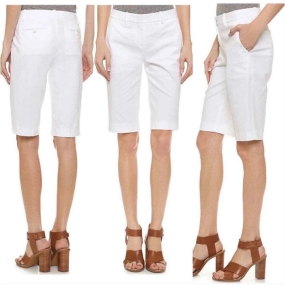 Theory Women's Crisp White Bermudas 0 - Picture 1 of 4